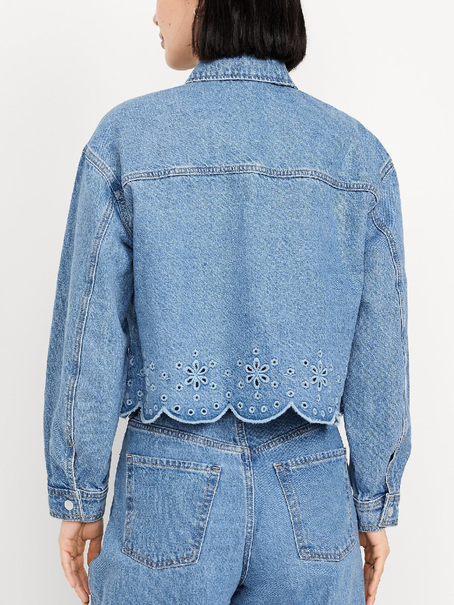 Eyelet Denim Suit