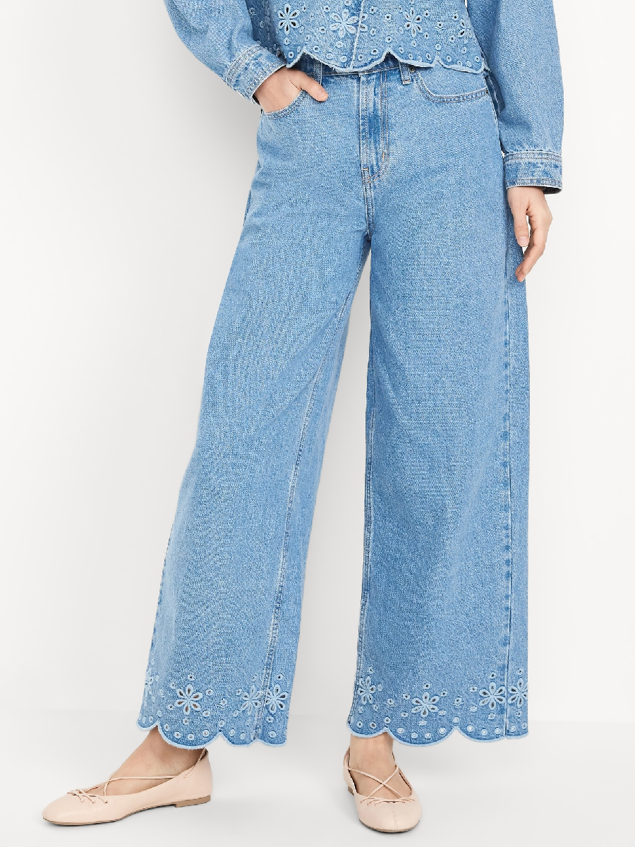 Eyelet Denim Suit
