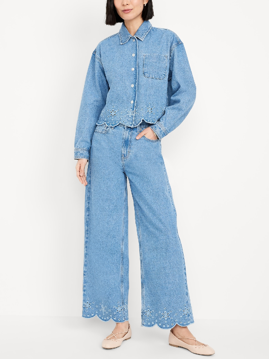 Eyelet Denim Suit