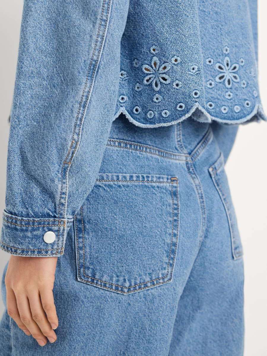 Eyelet Denim Suit