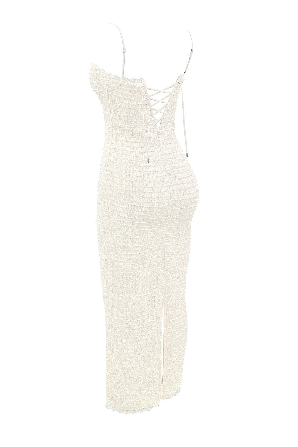 Cream Lace Midi Dress