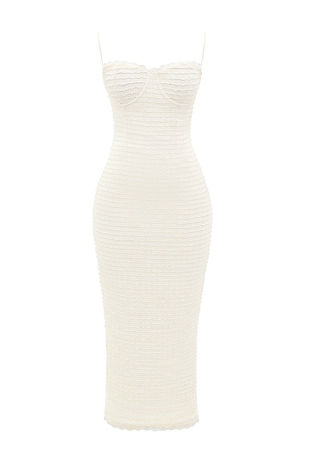 Cream Lace Midi Dress