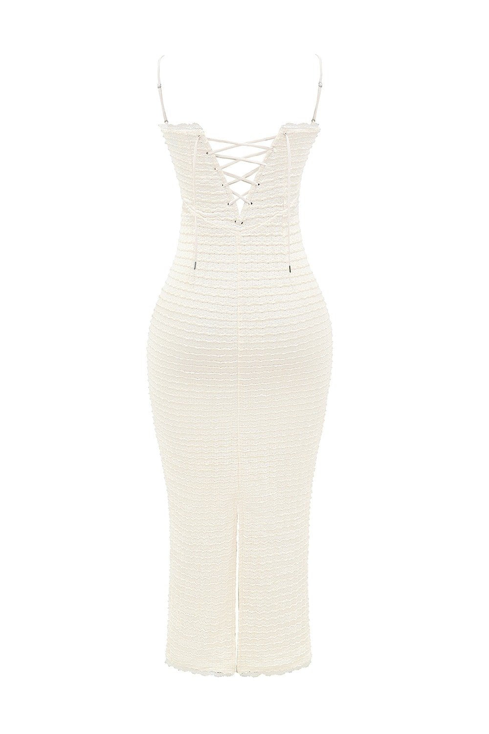 Cream Lace Midi Dress