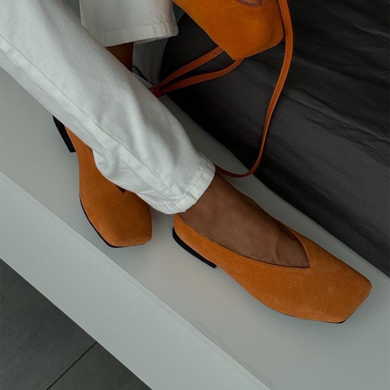 Casual Women's Square-toe Flat Shoes