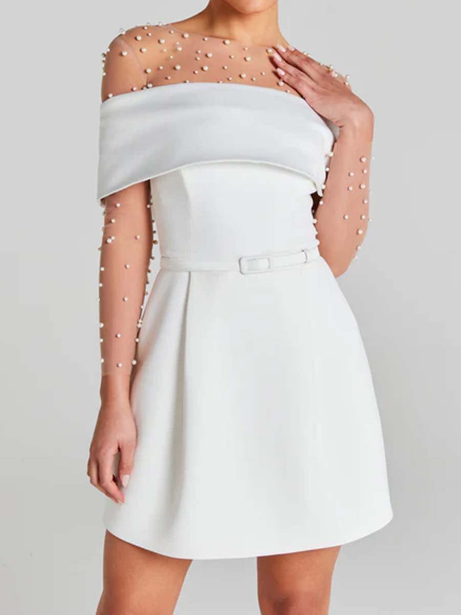Delicate Pearl-embellished Bodysuit