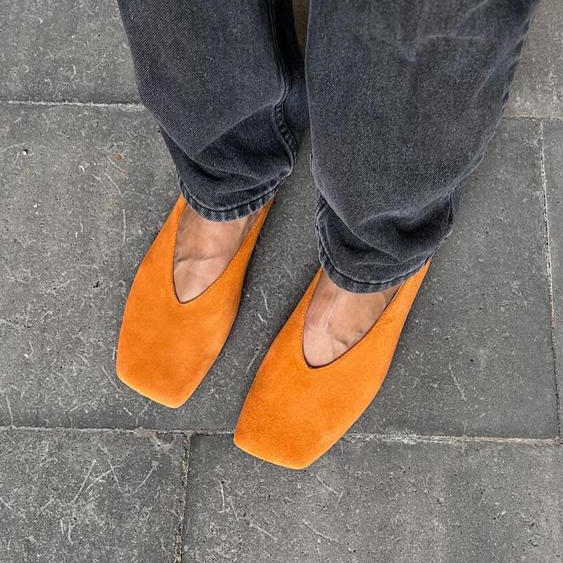 Casual Women's Square-toe Flat Shoes