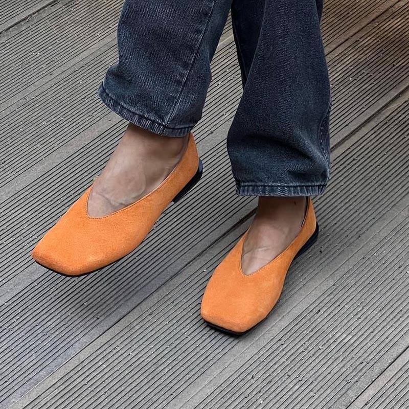 Casual Women's Square-toe Flat Shoes