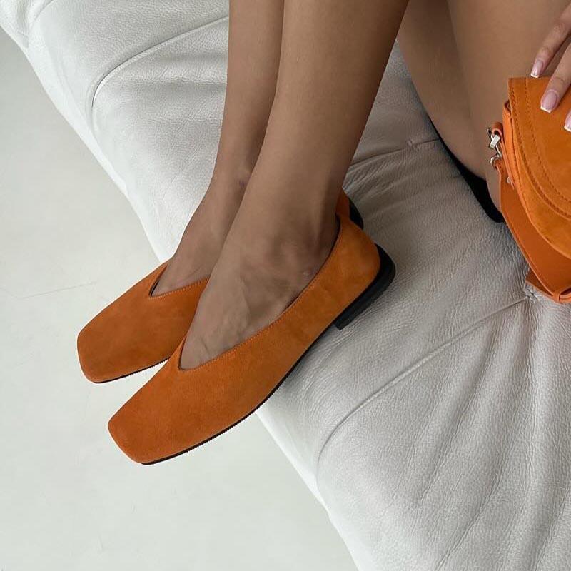 Casual Women's Square-toe Flat Shoes