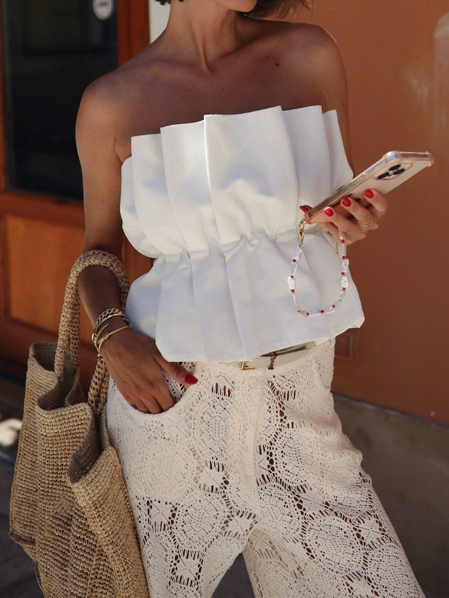 High Stretch Strapless Vest Sleeveless Top