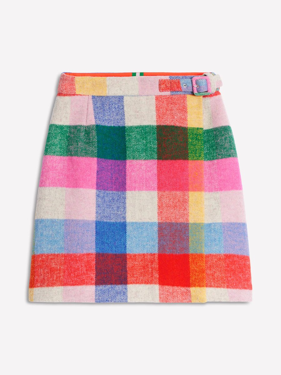 Fashion Multi Check Two Pieces Dress