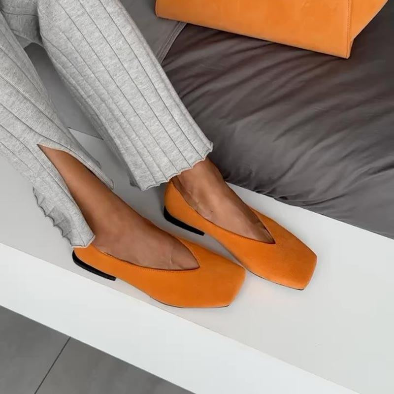 Casual Women's Square-toe Flat Shoes
