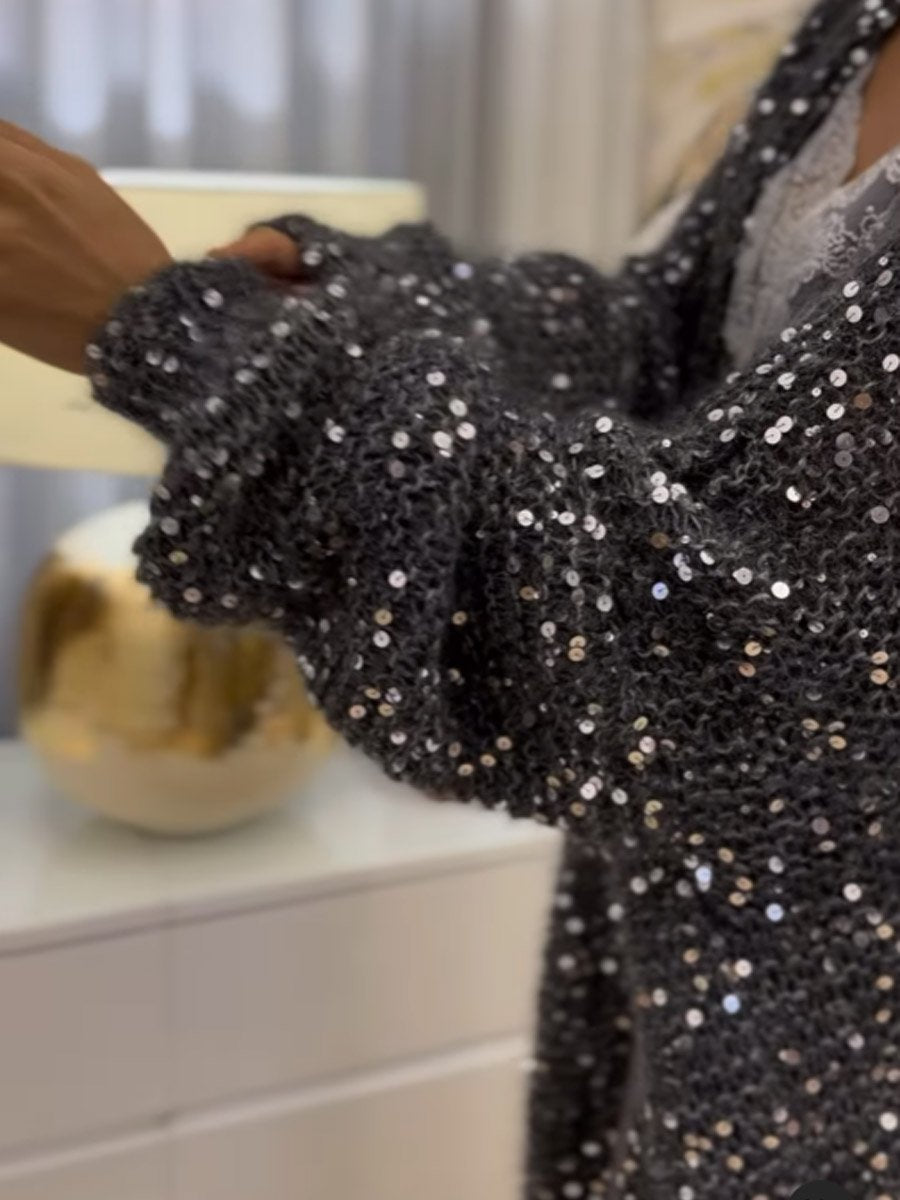 Fashion Sequined Fringed Cardigan