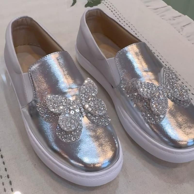 Women's Casual Rhinestone Sparkle Flats Loafers