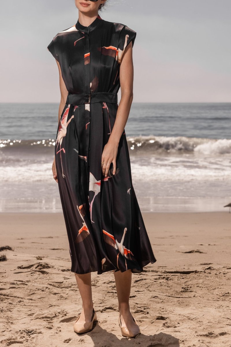 Midi Length Button Up Dress