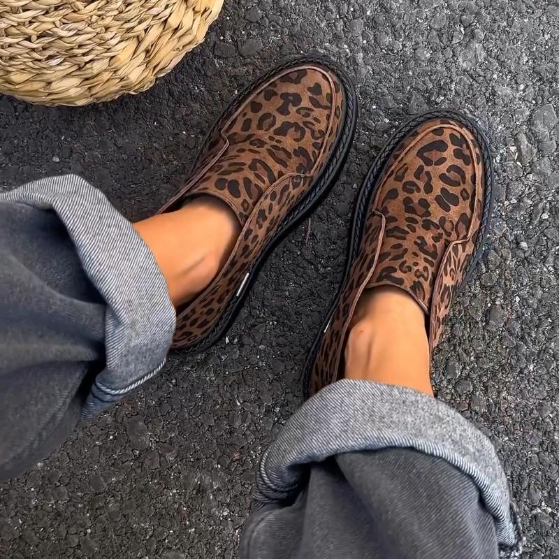 Women's Leopard Suede Shoes