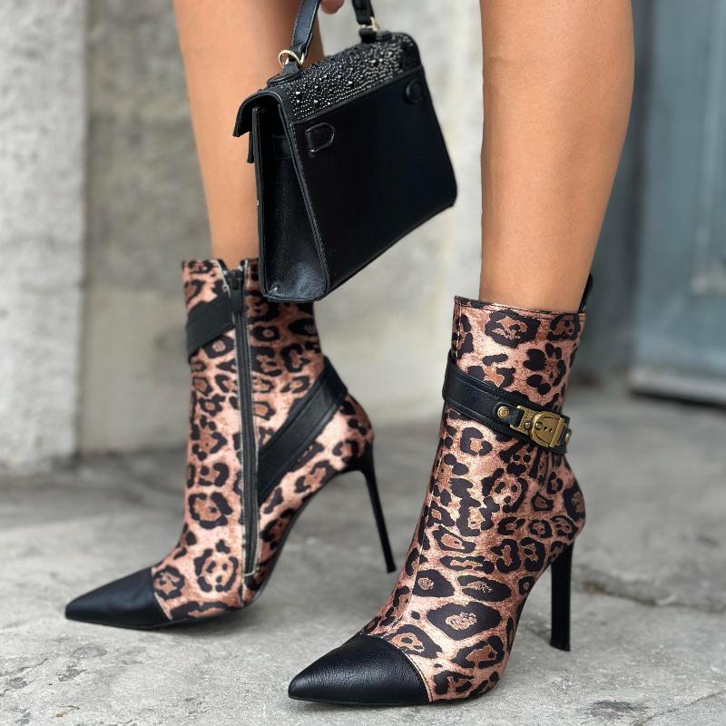 Leopard Stiletto Boots