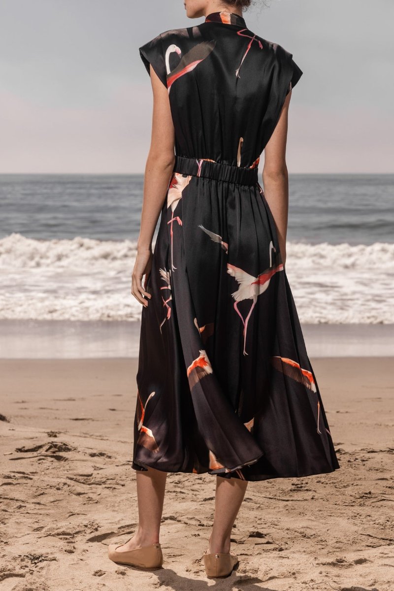 Midi Length Button Up Dress