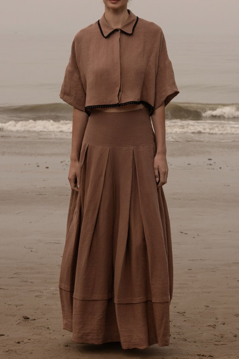 Elegant Linen Two Pieces Set
