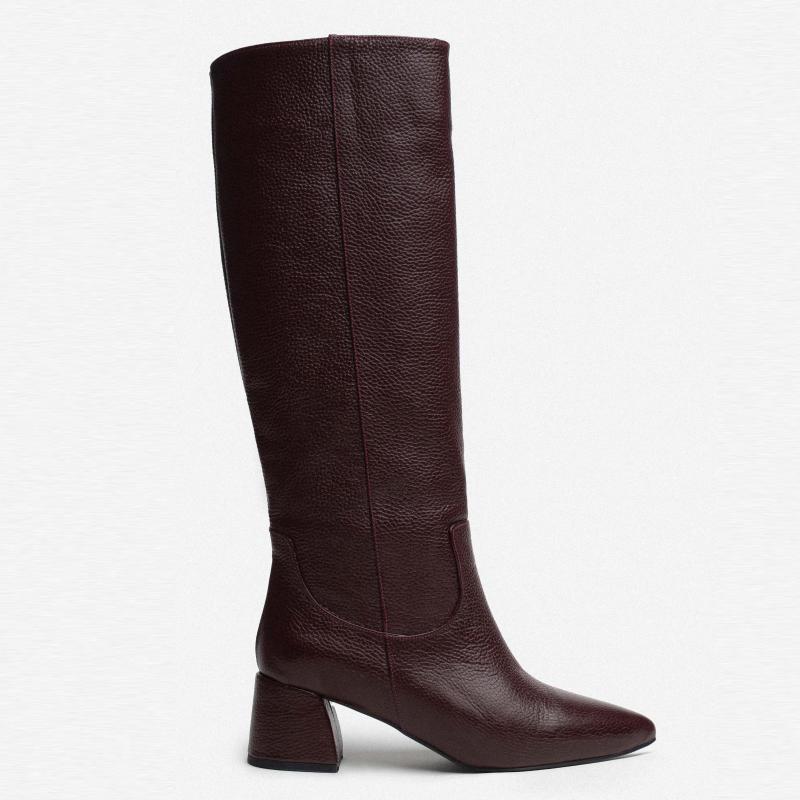Genuine Leather Pointed Toe Women's High Heel Boots