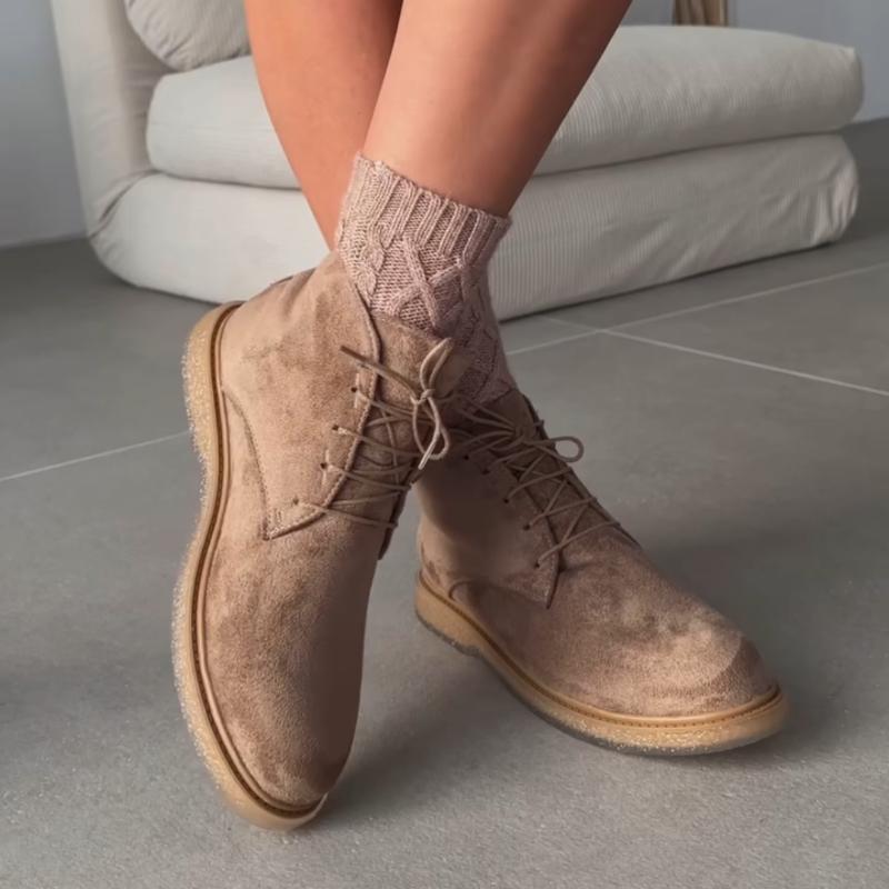 Lace-Up Suede Women's Boots