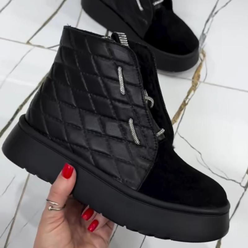 Rhinestones Platform Warm Ankle Boots