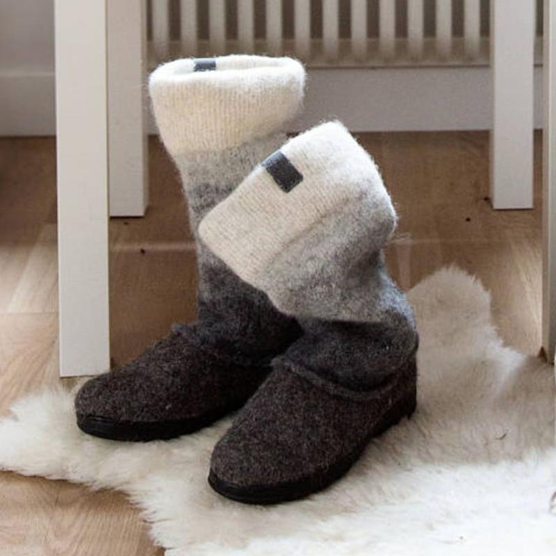 Ombre Wool Felted Snow Boots