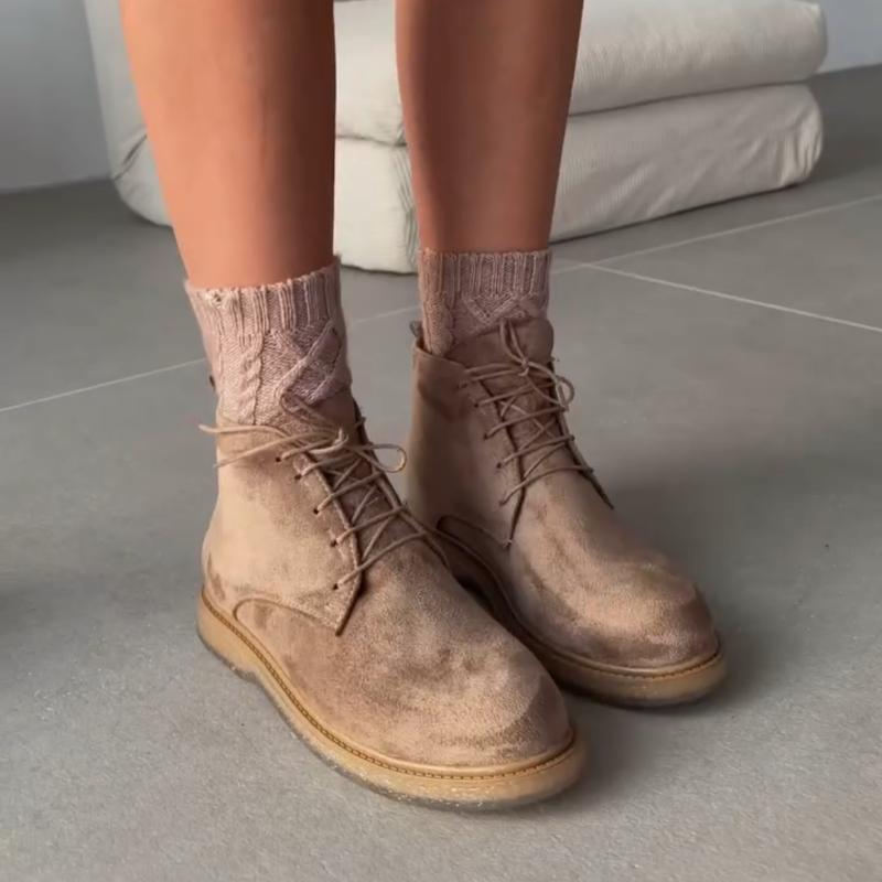 Lace-Up Suede Women's Boots