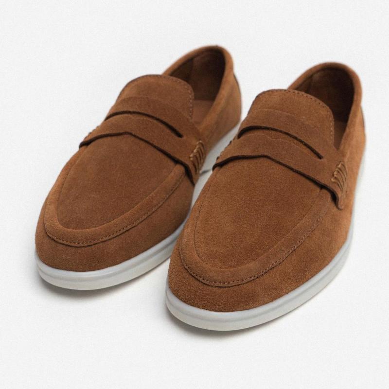 Genuine Suede Flat Sole Women's Loafers