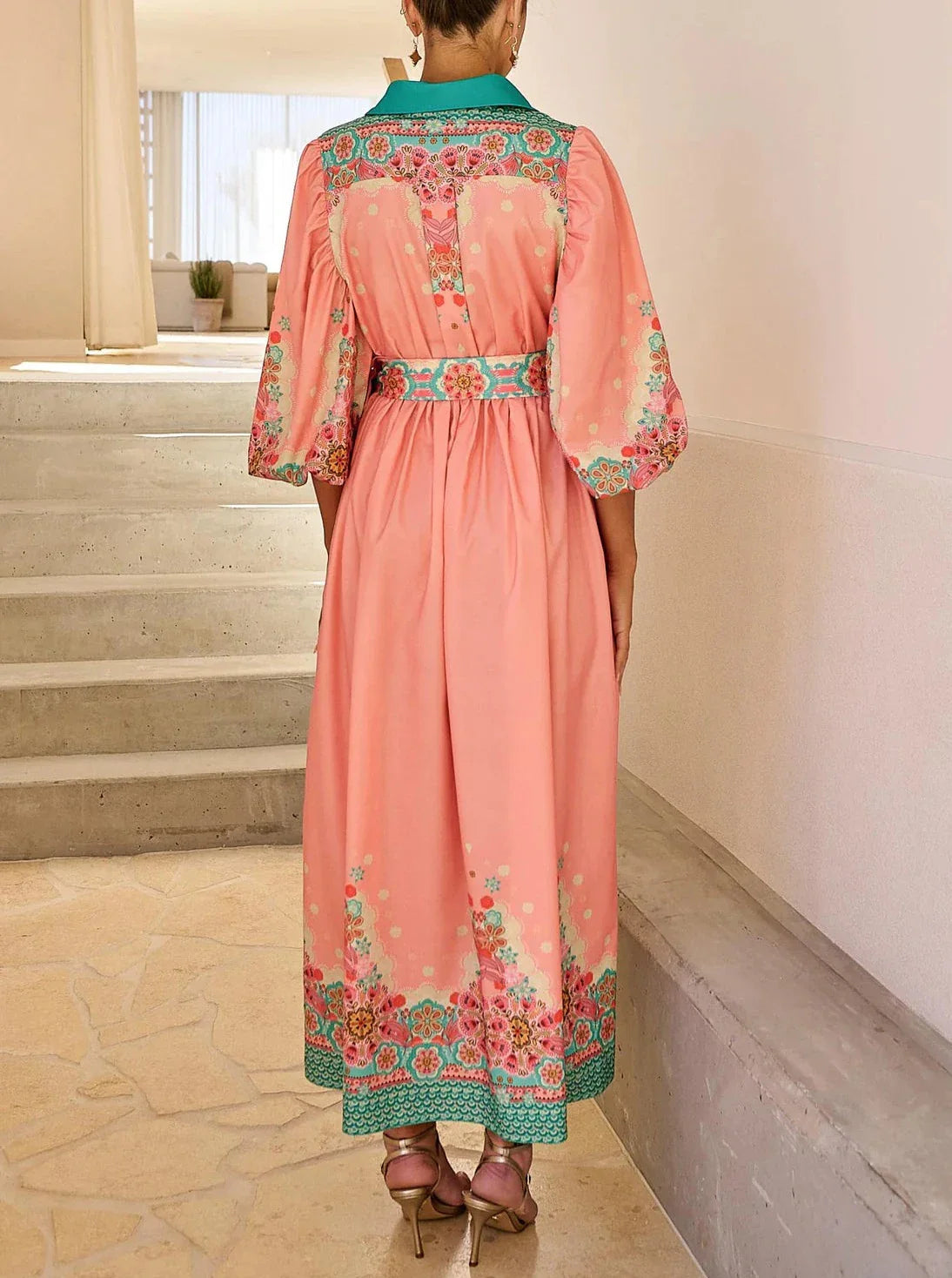 Isola Aria Peach Maxi Dress