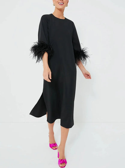 Black Feather Jamie Dress