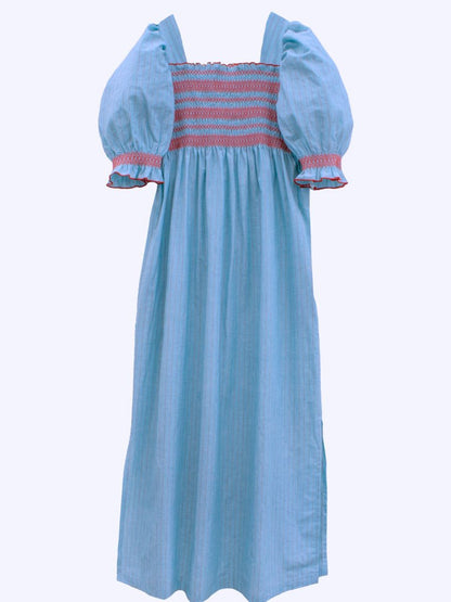 Blue Striped Dress