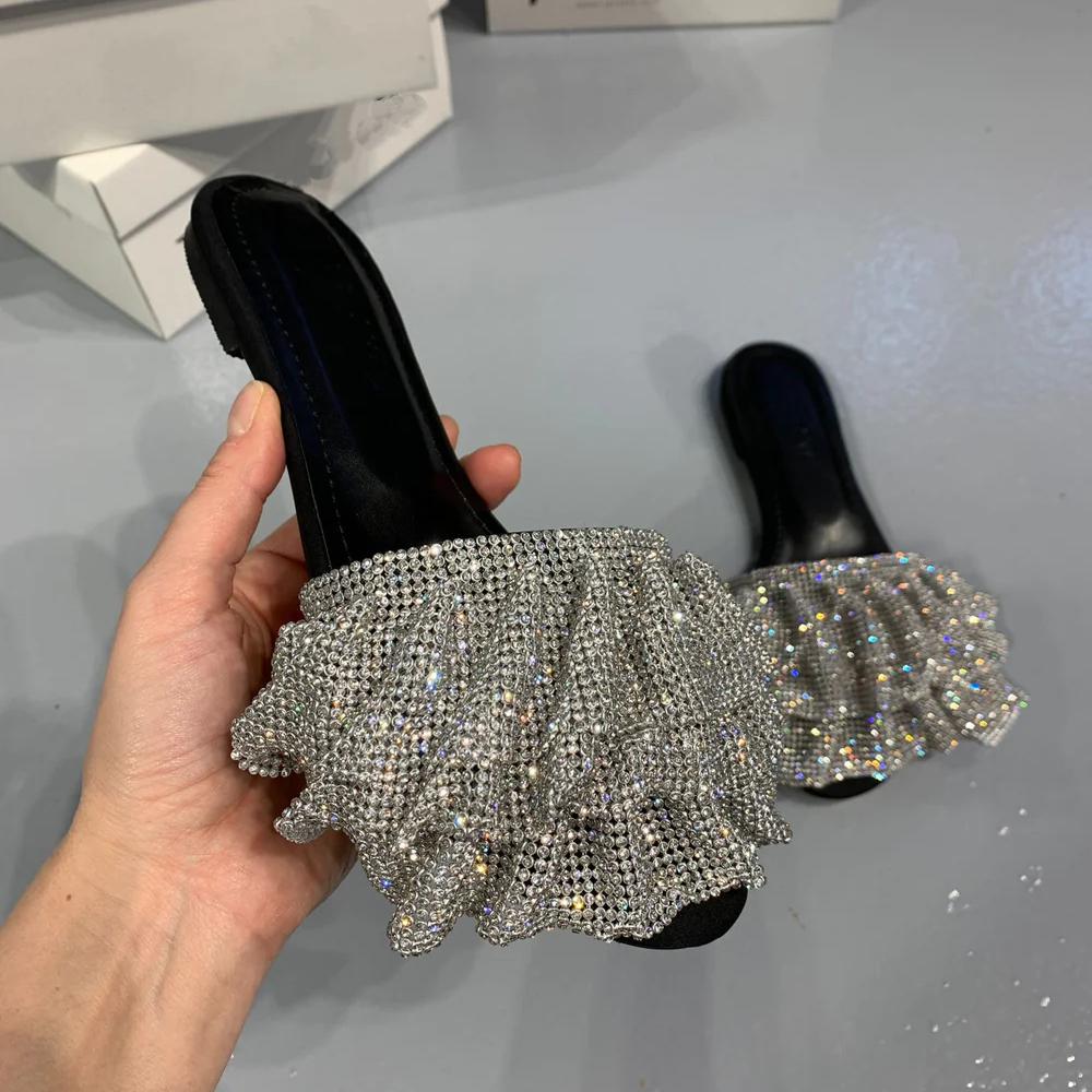 🔥Last Day 49% OFF - Summer New Crystal Armor Black Slipper