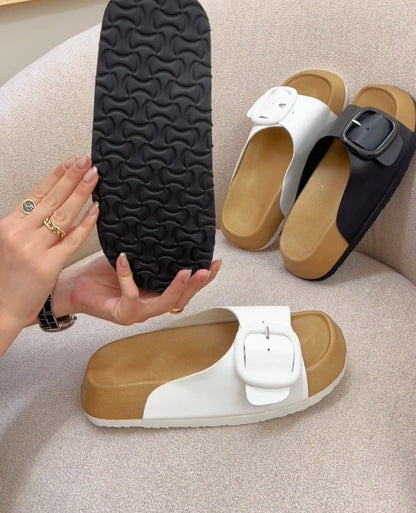 Classic Genuine Leather Soft Sole Casual Sandals