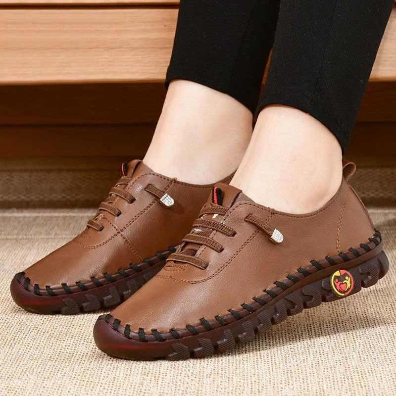 Comfortable Genuine Leather Sneakers Walking Shoes