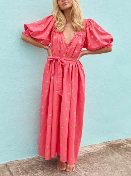 Camila Embroidered Maxi Dress