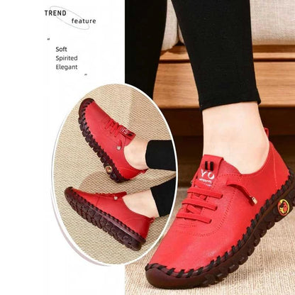 Comfortable Genuine Leather Sneakers Walking Shoes