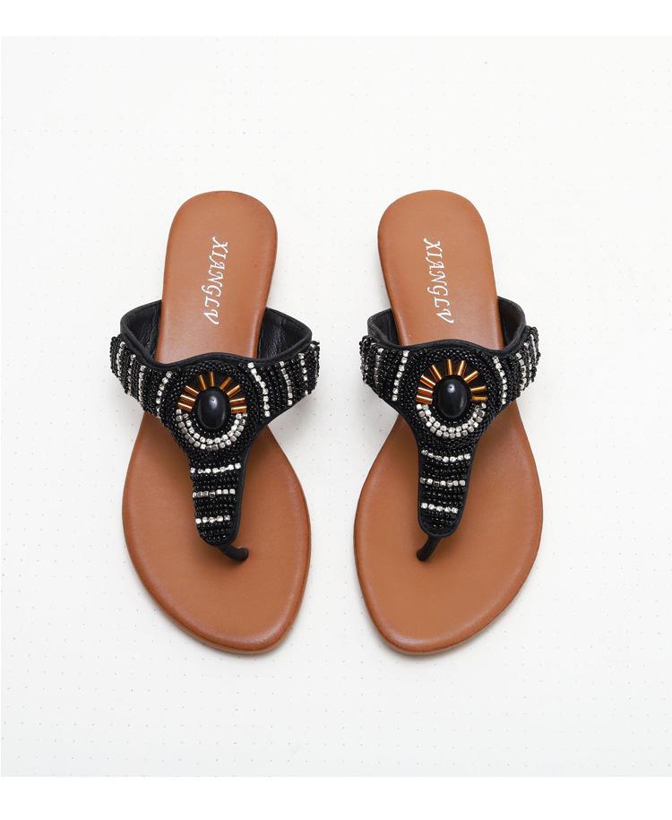 Rhinestone Flip-Flop Sandals