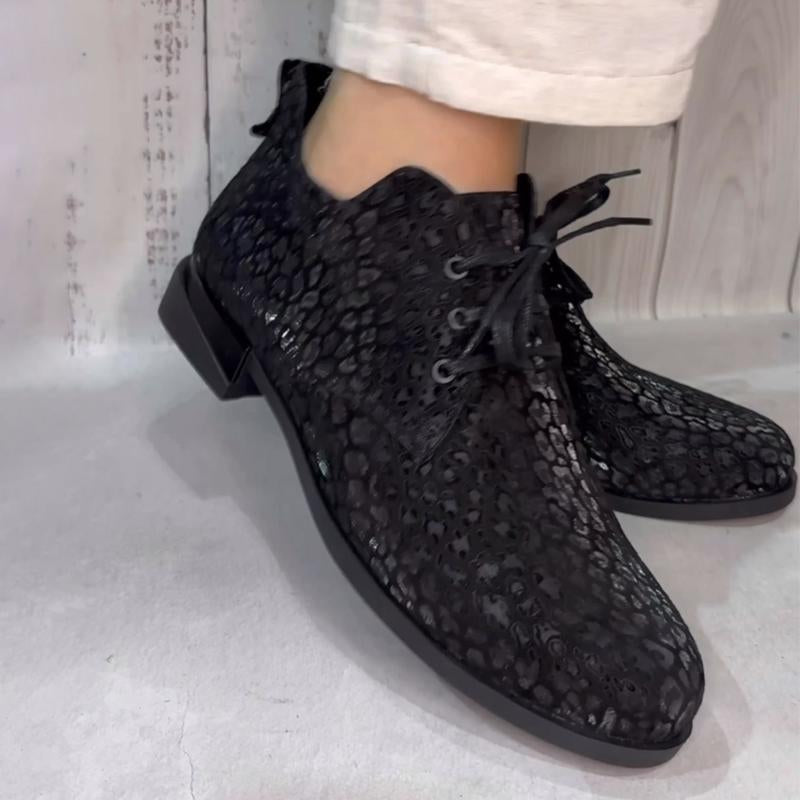 Women's Casual Fashion Lace-up Shinny Shoes