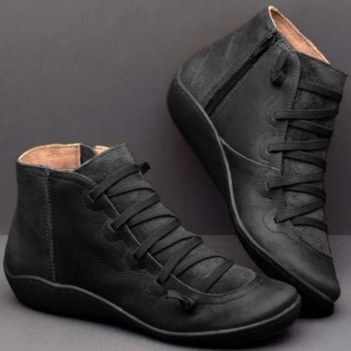 🔥Last Day 49% OFF - COMFORTABLE WOMEN'S VINTAGE LACE-UP LEATHER BOOTS