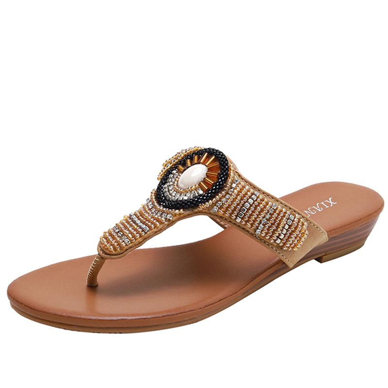 Rhinestone Flip-Flop Sandals