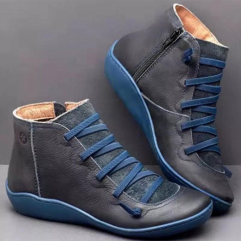 🔥Last Day 49% OFF - COMFORTABLE WOMEN'S VINTAGE LACE-UP LEATHER BOOTS