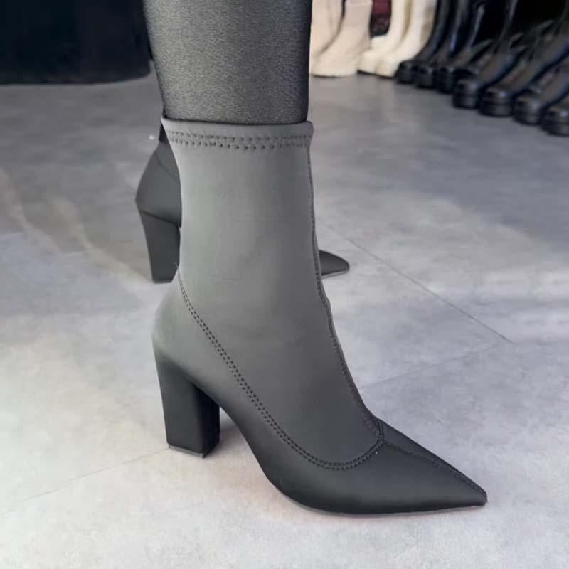 Buckle Point-Toe Ankle Boots