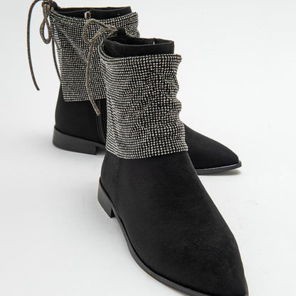 Rhinestone Sparkle Ankle Boots