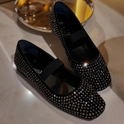 Casual Women's Rhinestone Sparkle Ballet Shoes