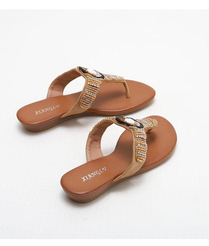 Rhinestone Flip-Flop Sandals