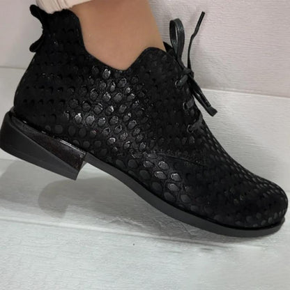 Women's Casual Fashion Lace-up Shinny Shoes