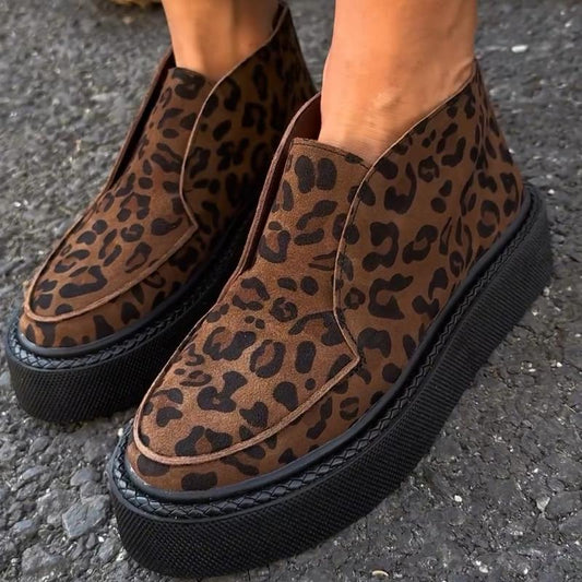 Women's Leopard Suede Shoes