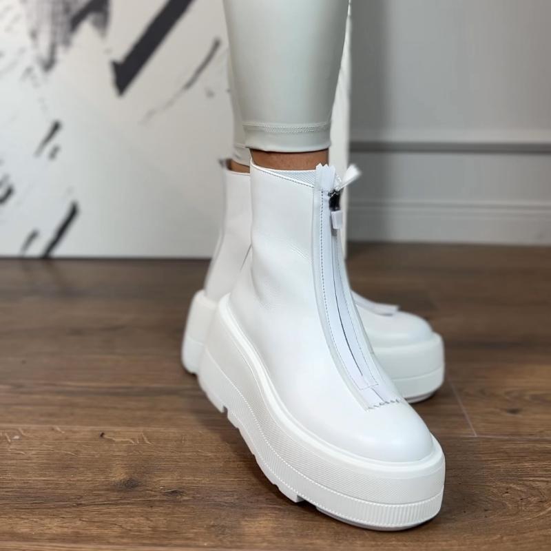 White Women‘s Ankle Boot