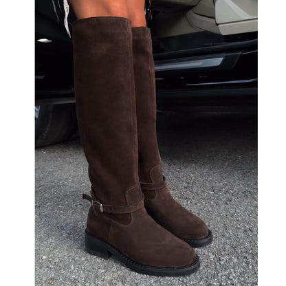 Classic Suede Knee High Boots