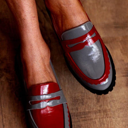 Patent Leather Chunky Sole Loafers